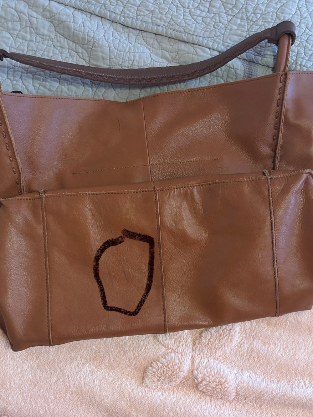 The Sak Brown Leather Los Feliz Tote with Tassel Charm - Picture 4 of 6